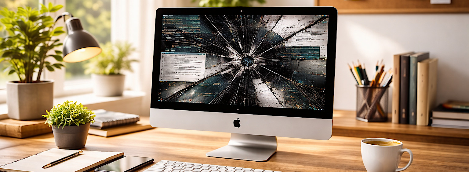 AVG-hulp: Risico's - beeldscherm met grote schade als metafoor